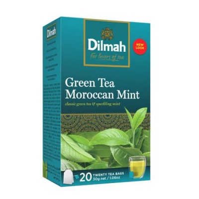 Zöld tea, 20x1,5g, DILMAH "Marokkói menta"